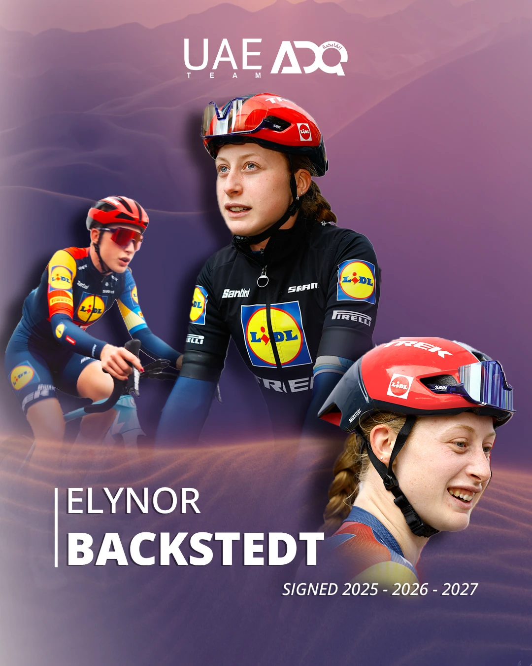 Elynor Bäckstedt signs 3-years contract with UAE Team ADQ